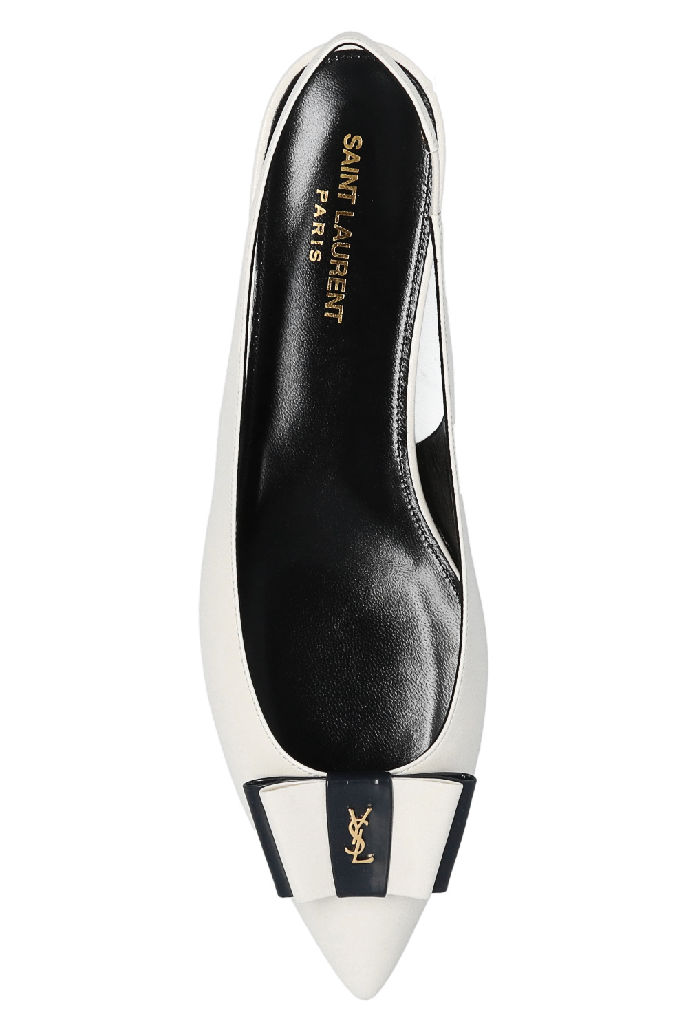 Leather ballet flats with logo Saint Laurent - Occhiali Da
